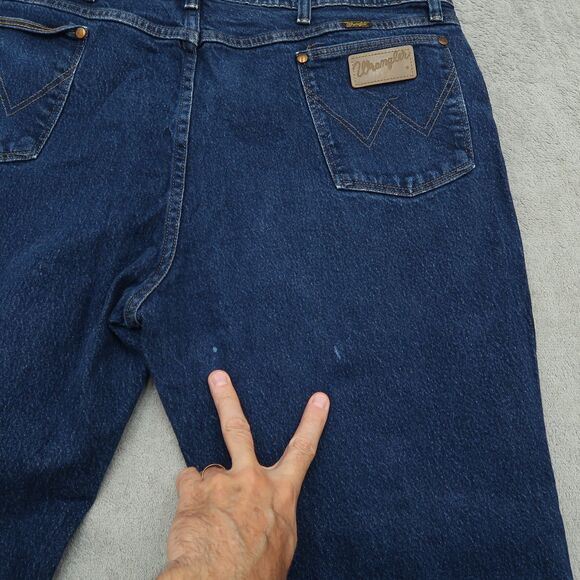 Wrangler Jeans Mens Size 44 (42x30 actual) Blue Regular Cowboy Cut Denim 947STR - Picture 2 of 16